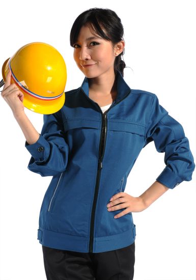 寶藍(lán)長袖防靜電工作服