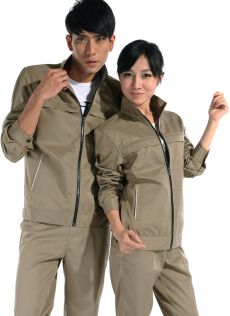 駝色長袖防靜電工作服