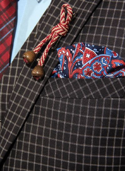 英倫復(fù)古黑格單排兩粒扣男士修身西裝潮 雅痞西服外套 男